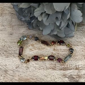 Dainty Multicolored Faux Crystal Bracelet